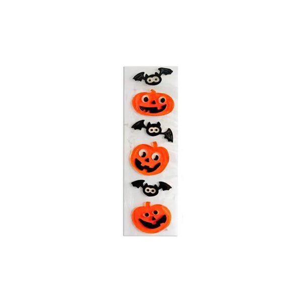 5" x 19" Halloween Gel Cling Banner- PUMPKINS AND BATS