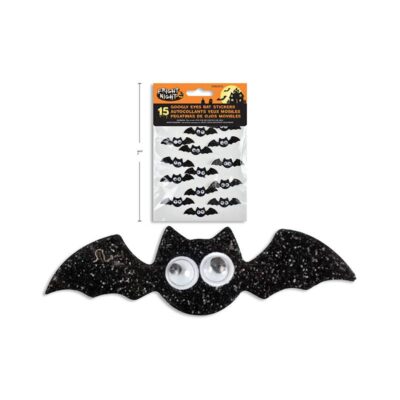 Flying Bat Stickers w Googly Eyes