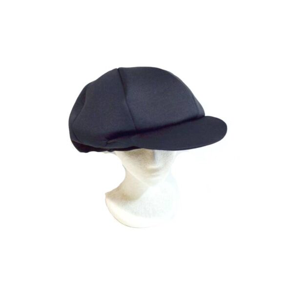 black Fabric Oversize Hat w Bill