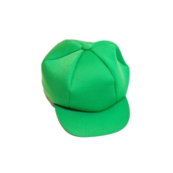 green Fabric Oversize Hat w Bill