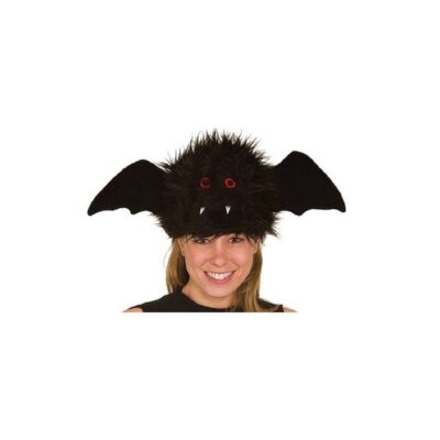 Furry Fabric Flying Bat hat