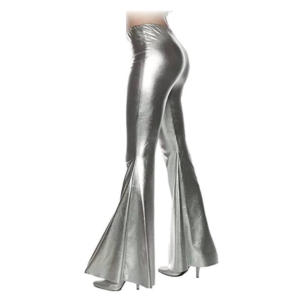 70s bell bottoms metallic silver