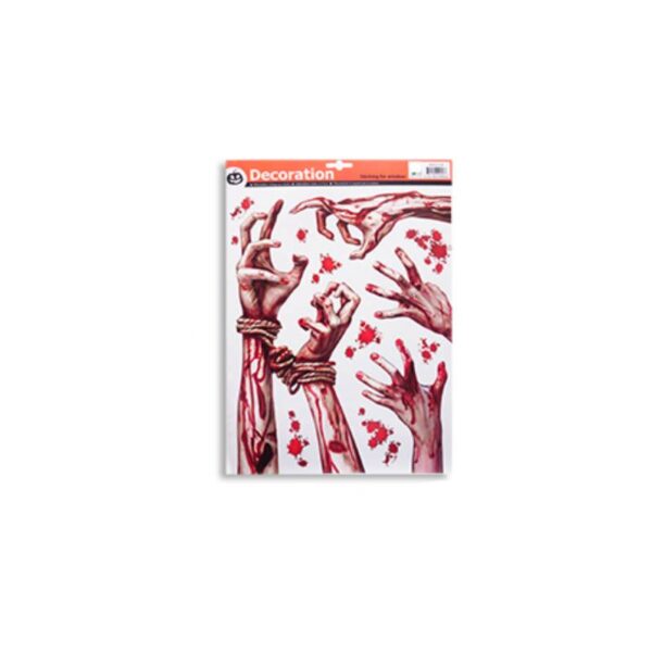 ropes Bloody Zombie Window Cling Sheets