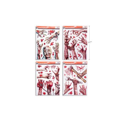 Bloody Zombie Window Cling Sheets