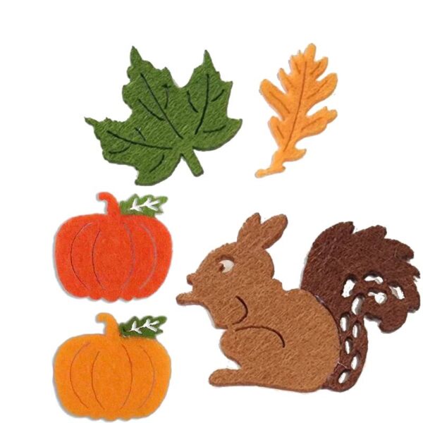 1.5" Felt Harvest Die-Cut Decorations