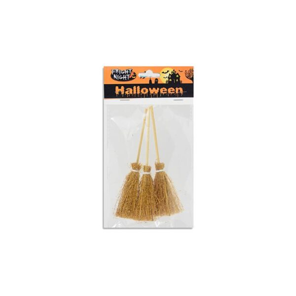 6" Small Natural Straw Brooms