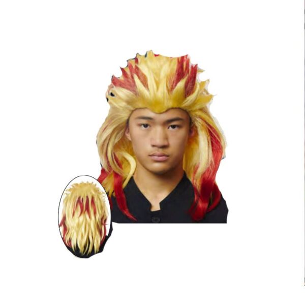 Fire Power Anime Wig Yellow/Red