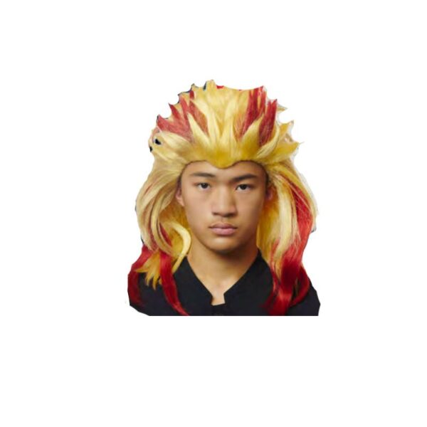 Fire Power Anime Wig Yellow/Red