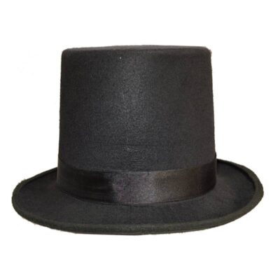 Black Soft Felt Top Hat