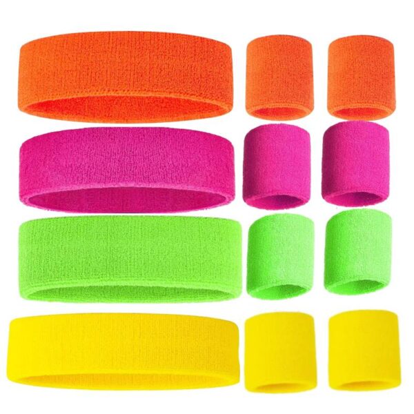 80s 3 Piece Sweatband Set