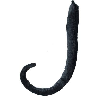 29" Black Plush Cat Mouse Tail