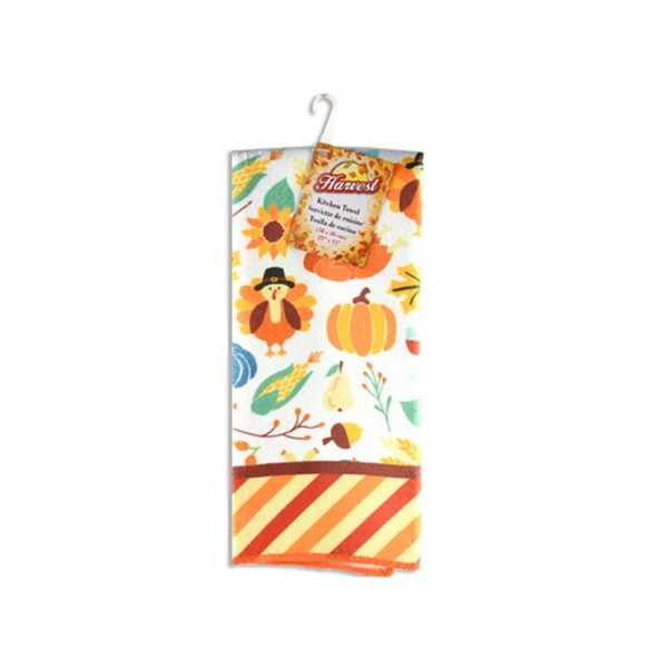 23" x 15" Fall Harvest Fabric Kitchen Towel- style 1