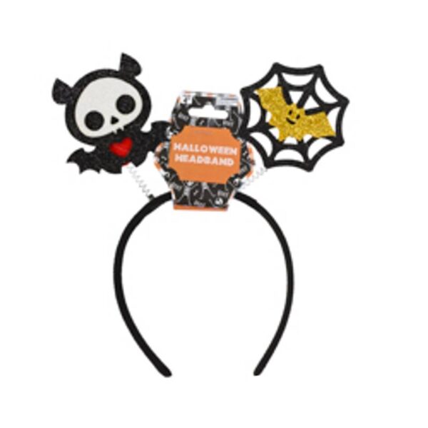 Sparkle Halloween Headband Boppers- bat and spider web