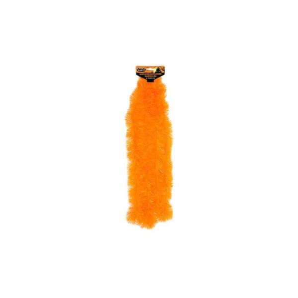 orange 9' Solid Color Tinsel Garland