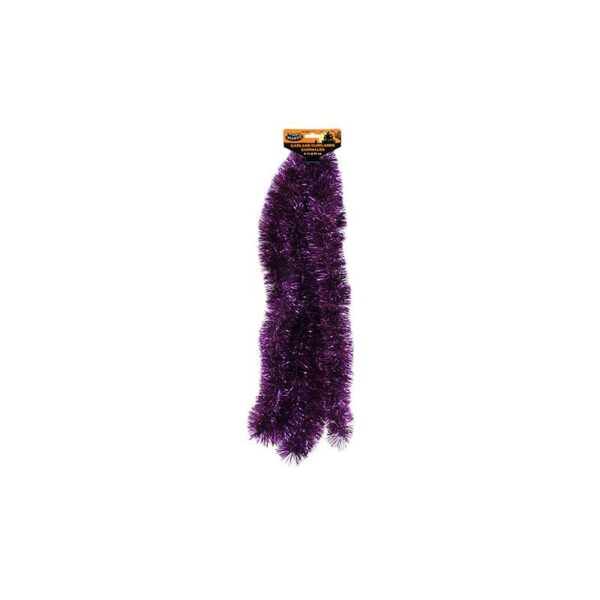 purple 9' Solid Color Tinsel Garland