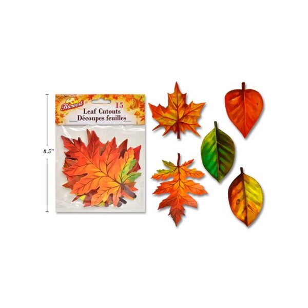 5" Assorted Fall Leaf Cutouts