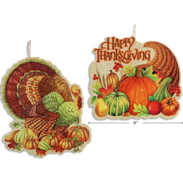 9" x 11" Harvest Thanksgiving Hanging Foam Plaque