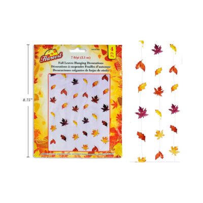 7' Hanging Assorted Fall Leaves String