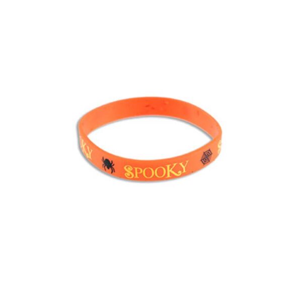 orange Printed Halloween Silicone Bracelets