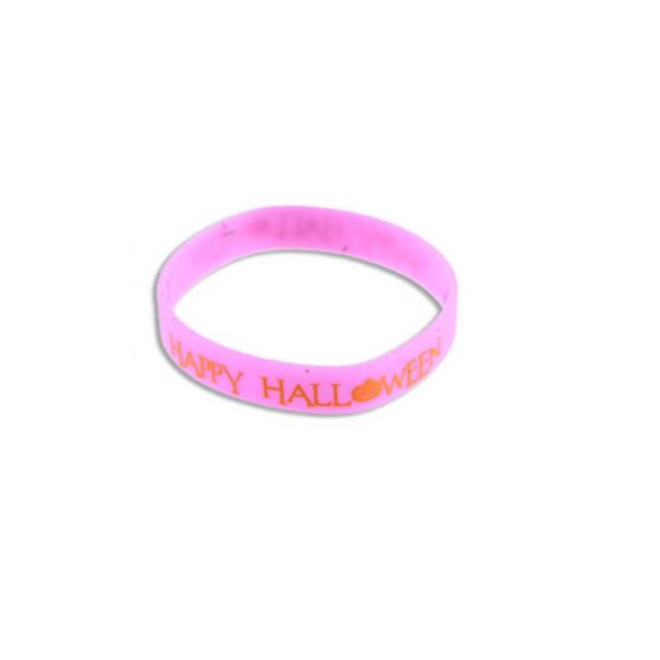 pink Printed Halloween Silicone Bracelets