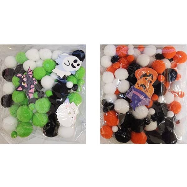 Fright Night Acrylic Pom Poms w Confetti