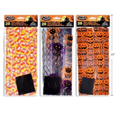 5" x 11" Printed Halloween Cello Bags