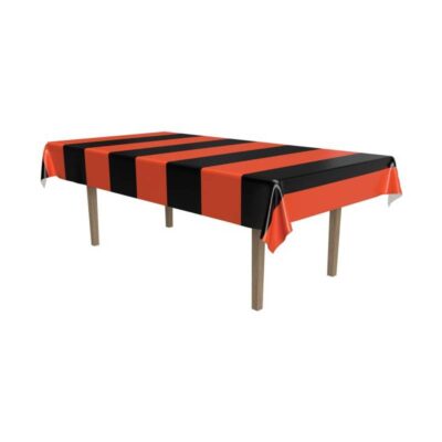 Orange & Black Stripes Table Cover