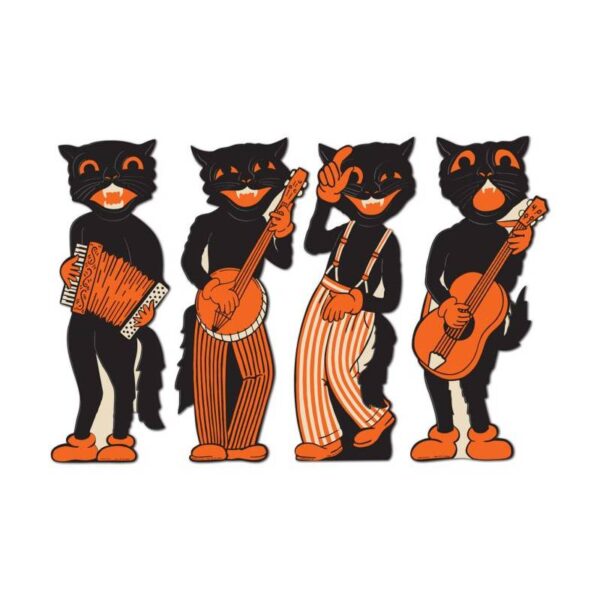 vintage halloween scat cat band cutouts