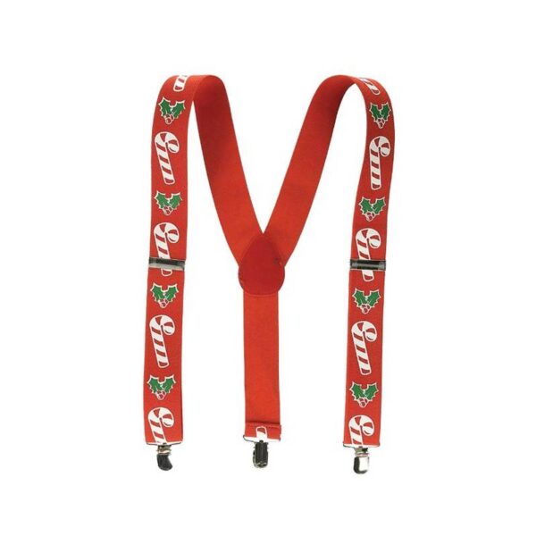 Candy Cane & Holly Suspenders