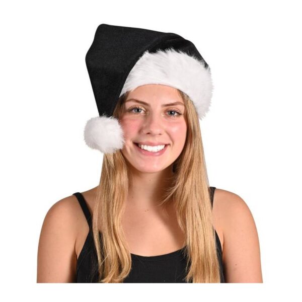 Black Adult Santa Hat