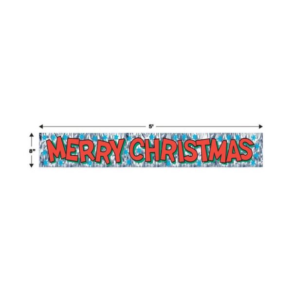 Metallic Merry Christmas Fringe Banner