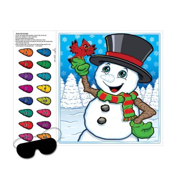 Pin The Nose On The Snowman Game