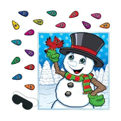 Pin The Nose On The Snowman Game