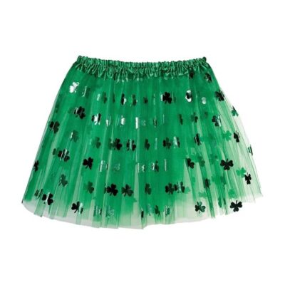 Fabric St. Pat Tutu Skirt w Shamrocks