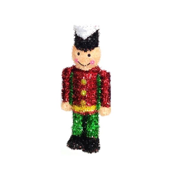 red Tinsel Standing Toy Soldier