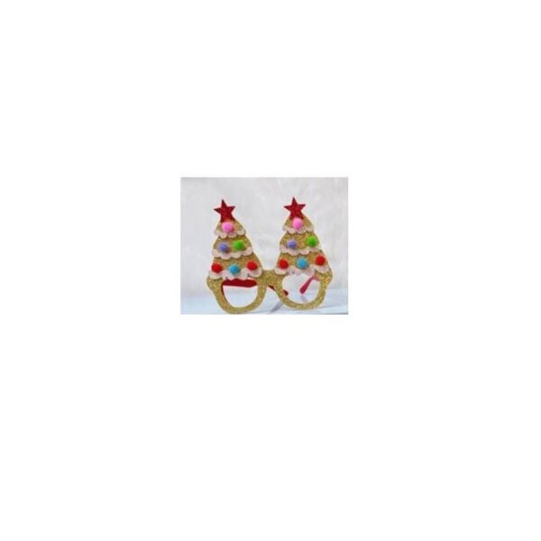 gold Sparkle Decorated Christmas Tree Eyeglasses