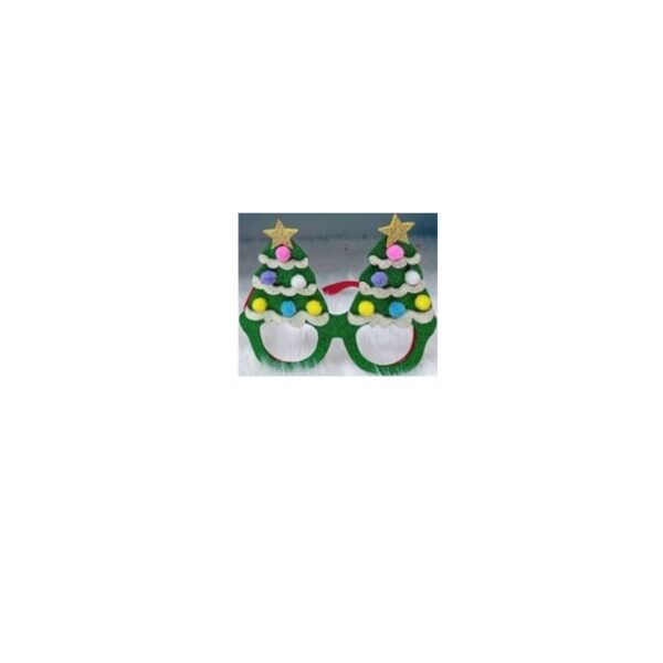 green Sparkle Decorated Christmas Tree Eyeglasses