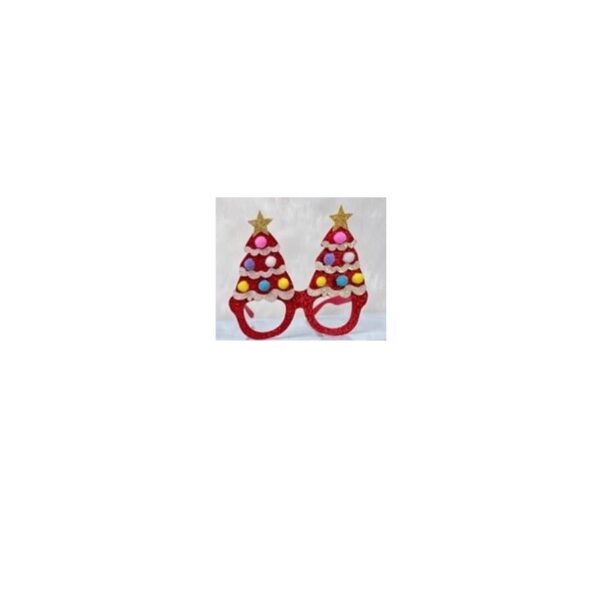 RED Sparkle Decorated Christmas Tree Eyeglasses