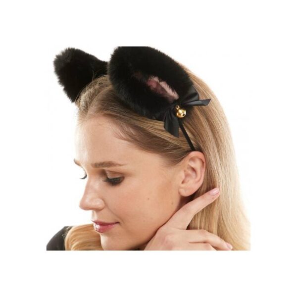 Deluxe Furry Cat Ears Headband side view