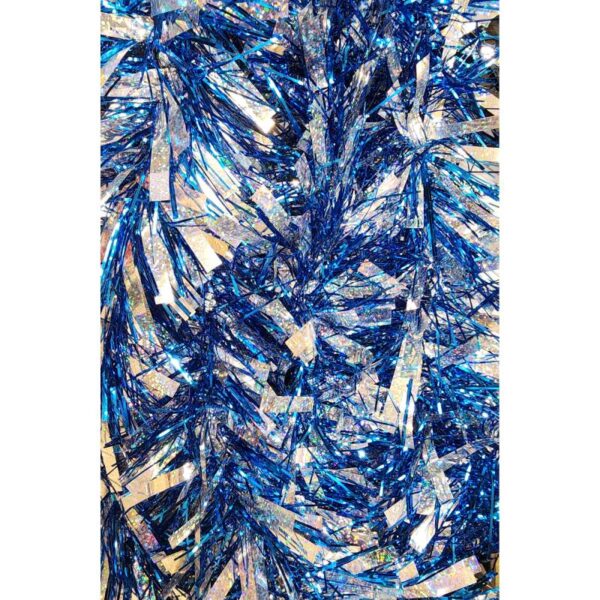 blue 5" by 9' Holographic Festooning Tinsel Garland