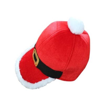 velvet santa cap with buckle hat