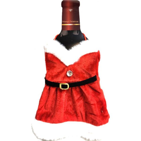 Velvet Plush Holiday Bottle Cover- ladies dress