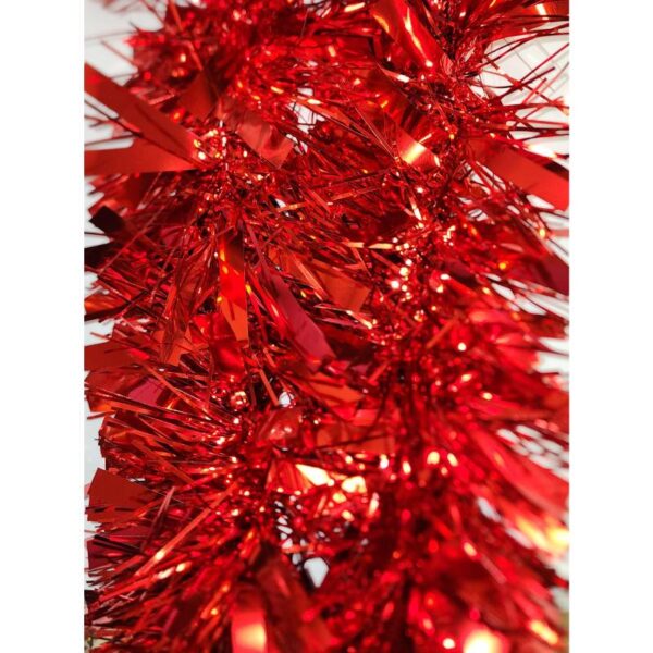 red 6' x 6' Festooning Tinsel Garland