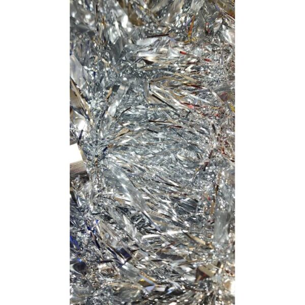 silver 6' x 6' Festooning Tinsel Garland