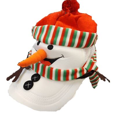 Adjustable Fabric Snowman w Scarf Hat