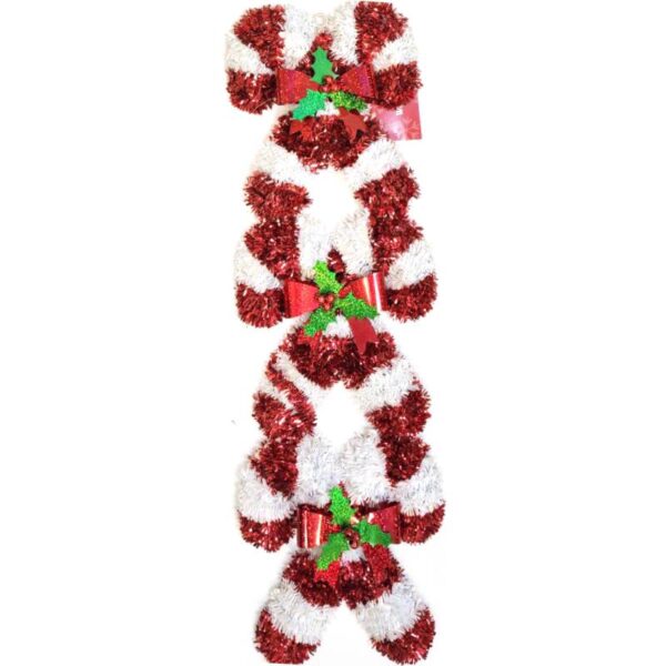 hanging tinsel candy canes drop