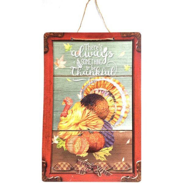 hanging thankful turkey sign