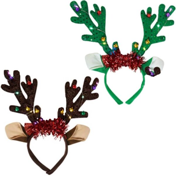 Light Up Reindeer Antlers with Bells