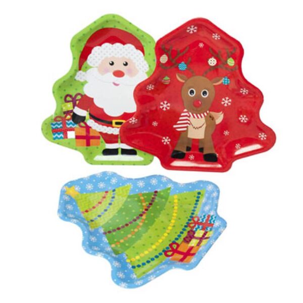 12.5" Holiday Tree Shaped Serving Tray