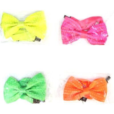 Neon Fabric Sequin Bowtie